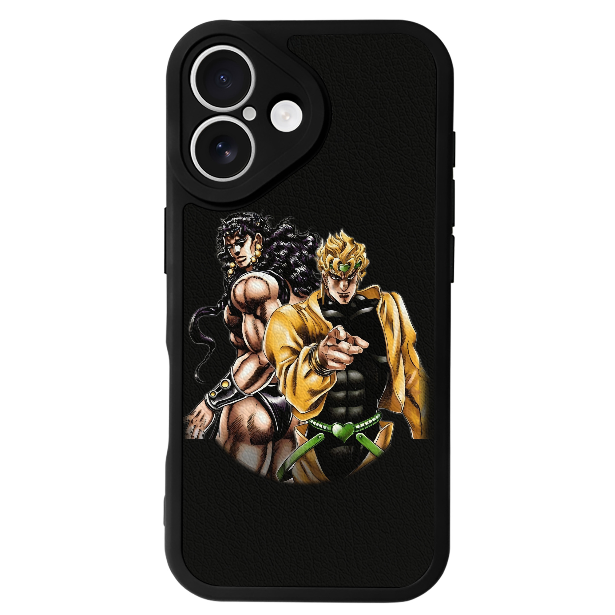 （画像用） ジョジョの奇妙な冒険 ディオ?ブランドー JoJo's Bizarre Adventure Dio Brando 【iPhone 16シリーズ対応】シリコンスマホケース（レザー調） 材質：シリコン